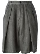 Unconditional Drop-crotch Pleated Shorts