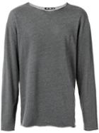 Blk Dnm Crew Neck Sweatshirt, Men's, Size: Small, Grey, Cotton/polyester