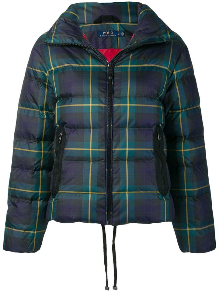 Polo Ralph Lauren Plaid Puffer Jacket - Blue