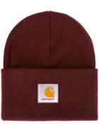 Carhartt Logo Patch Beanie Hat, Men's, Red, Acrylic