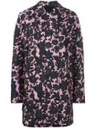 Christian Wijnants - Floral Print Coat - Women - Polyester/cupro/viscose - 38, Black, Polyester/cupro/viscose