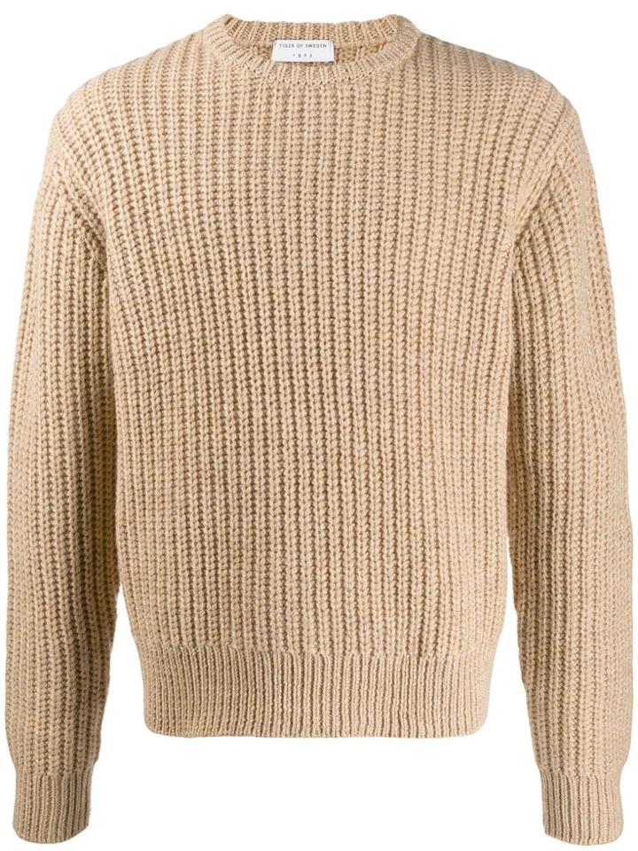Tiger Of Sweden Rib Knit Sweater - Neutrals