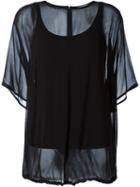 Max Mara Layered Blouse, Women's, Size: 46, Black, Silk/viscose/spandex/elastane