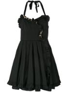 Marc Jacobs - Frilled Dress - Women - Silk/polyester/spandex/elastane - 6, Black, Silk/polyester/spandex/elastane
