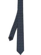 Burberry Modern Cut Graphic Floral Silk Jacquard Tie - Blue