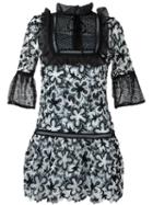 Self-portrait Floral Embroidered Frill Dress