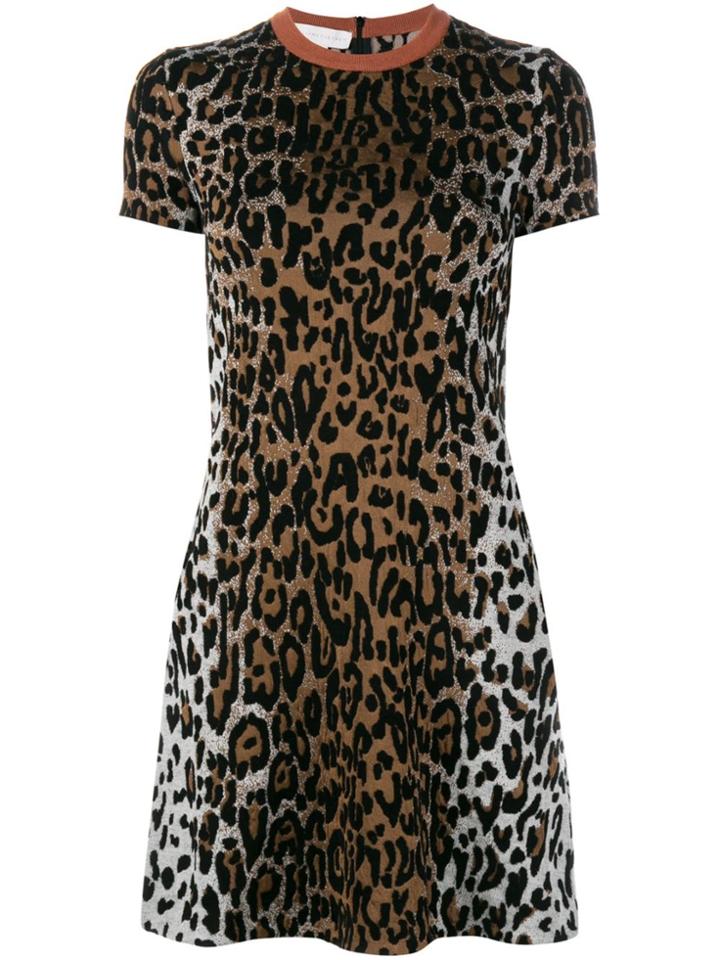Stella Mccartney Cheetah Print Jacquard Dress - Black
