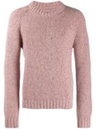 Maison Margiela Crew Neck Knitted Jumper - Pink