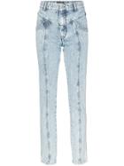 Isabel Marant Lorricka Acid Wash Seam Detail Skinny Jeans - Blue