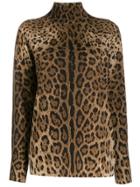 Dolce & Gabbana Leopard Print Jumper - Brown