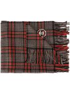 Gucci Check Pattern Scarf - Red