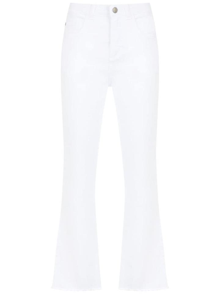 Osklen Flared Cropped Jeans - White