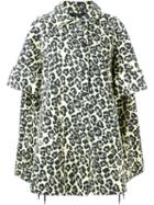Sibling Leopard Print Oversized Coat