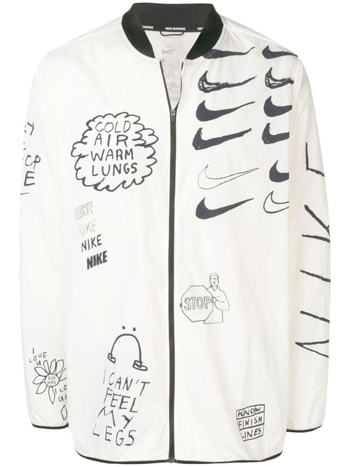 Nike Nathan Bell Printed Running Jacket - White