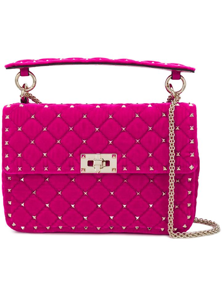 Valentino Rockstuds Shoulder Bag - Pink & Purple