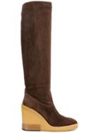 Tod's Knee Length Wedge Boots - Brown