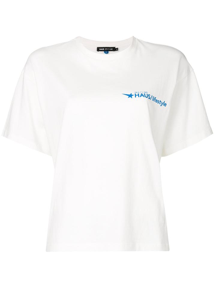 Haus By Ggdb Logo Boxy T-shirt - White