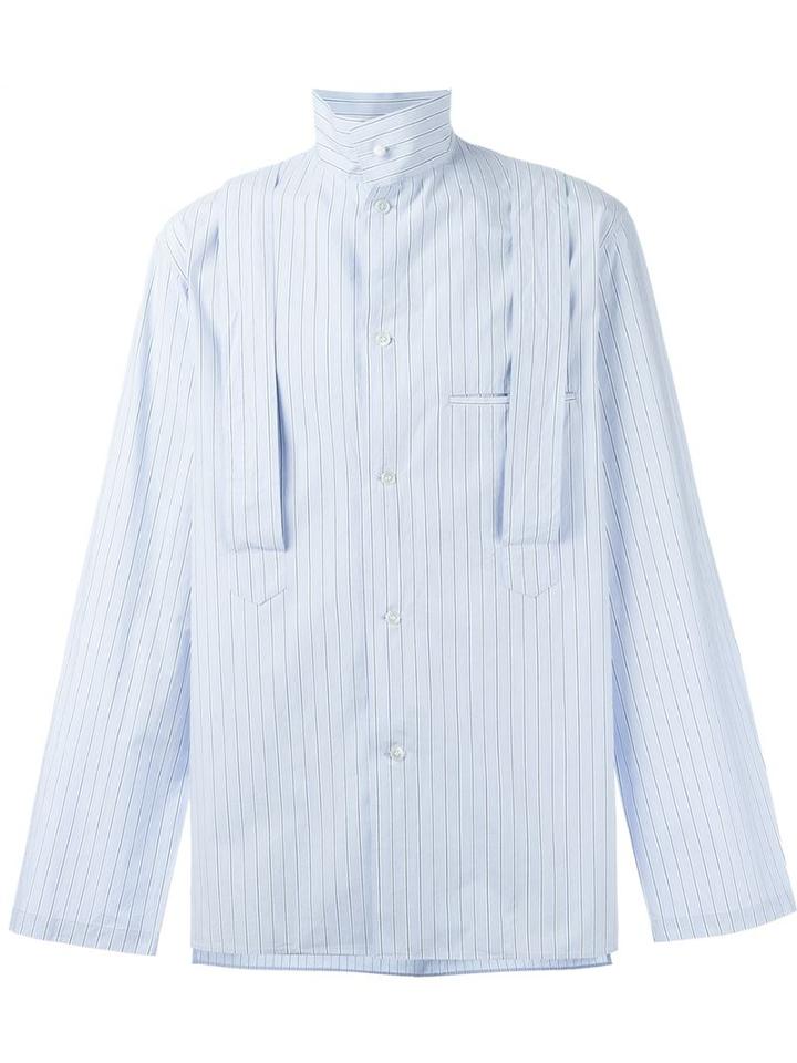 Yohji Yamamoto Striped Asymmetric Shirt