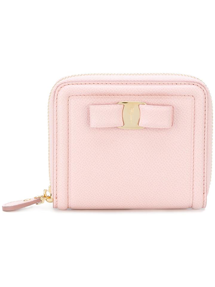 Salvatore Ferragamo Vara Small Wallet - Pink & Purple