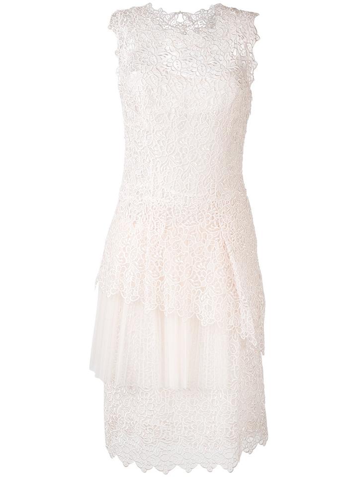 Ermanno Scervino - Embroidered Lace Dress - Women - Silk/polyester/viscose - 42, Nude/neutrals, Silk/polyester/viscose