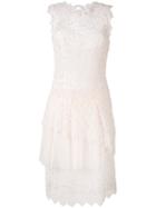 Ermanno Scervino - Embroidered Lace Dress - Women - Silk/polyester/viscose - 42, Nude/neutrals, Silk/polyester/viscose