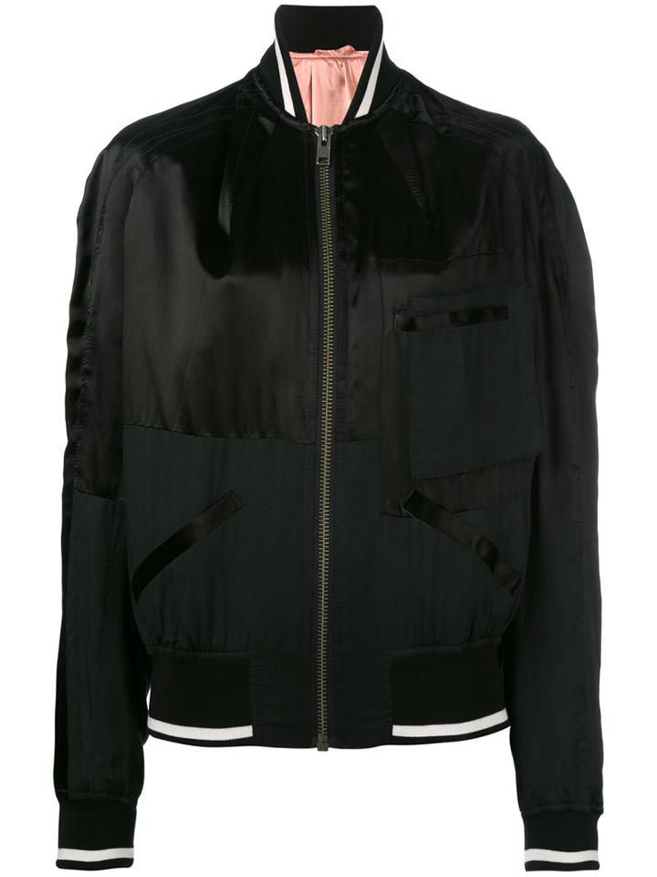 Haider Ackermann - Classic Bomber Jacket - Women - Rayon/cotton - 40, Black, Rayon/cotton