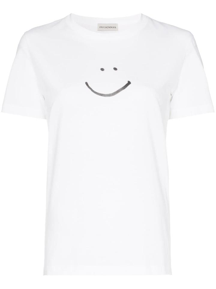 Vika Gazinskaya Smile Print T-shirt - White