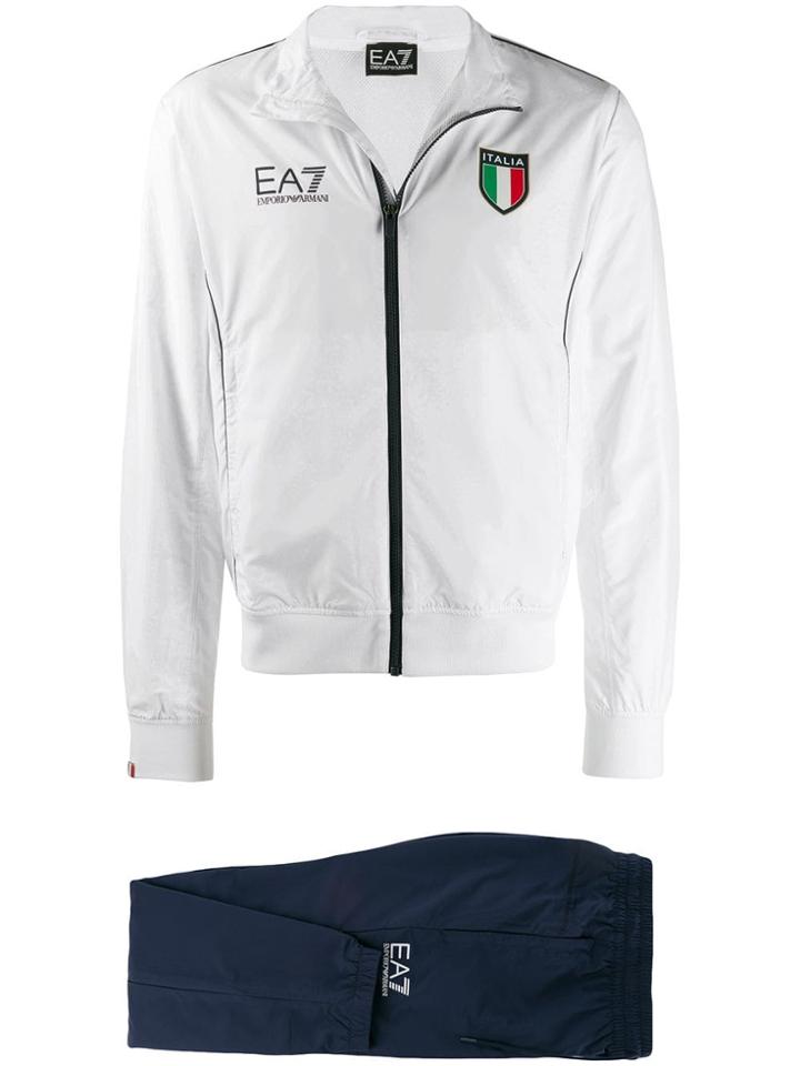 Ea7 Emporio Armani Logo Track Jacket - White