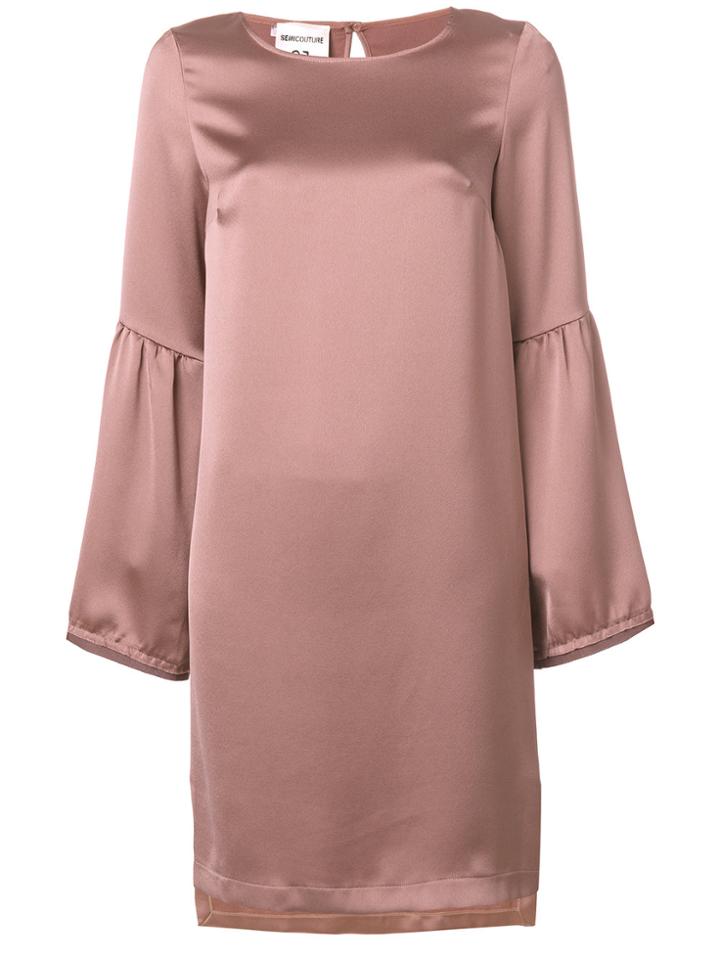 Semicouture Bell Sleeve Dress - Pink & Purple