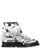 Sacai Metallic Disc Embellished Boots - Silver