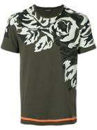 Alexander Mcqueen Camouflage Rose Printed T-shirt - Green