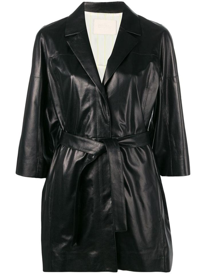 Drome Cropped Sleeve Wrap Jacket - Black