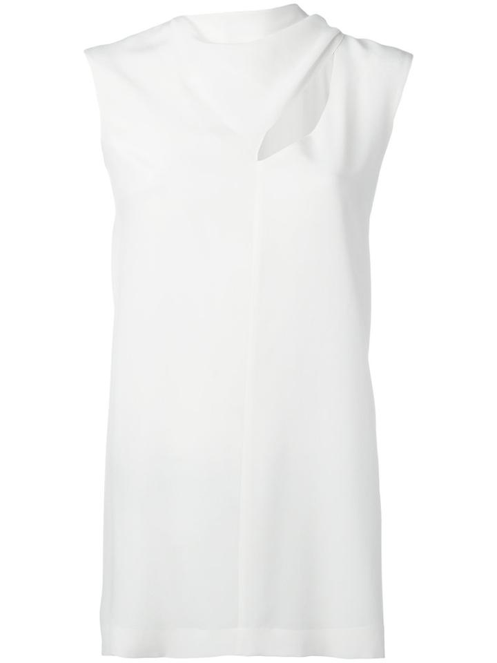 Sportmax - 'nalut' Cut-out Blouse - Women - Silk - 38, White, Silk