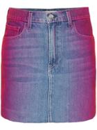 Jordache Rainbow Wash Denim Mini Skirt - Multicoloured