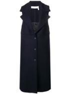 See By Chloé Sleeveless Single-breasted Coat - Blue
