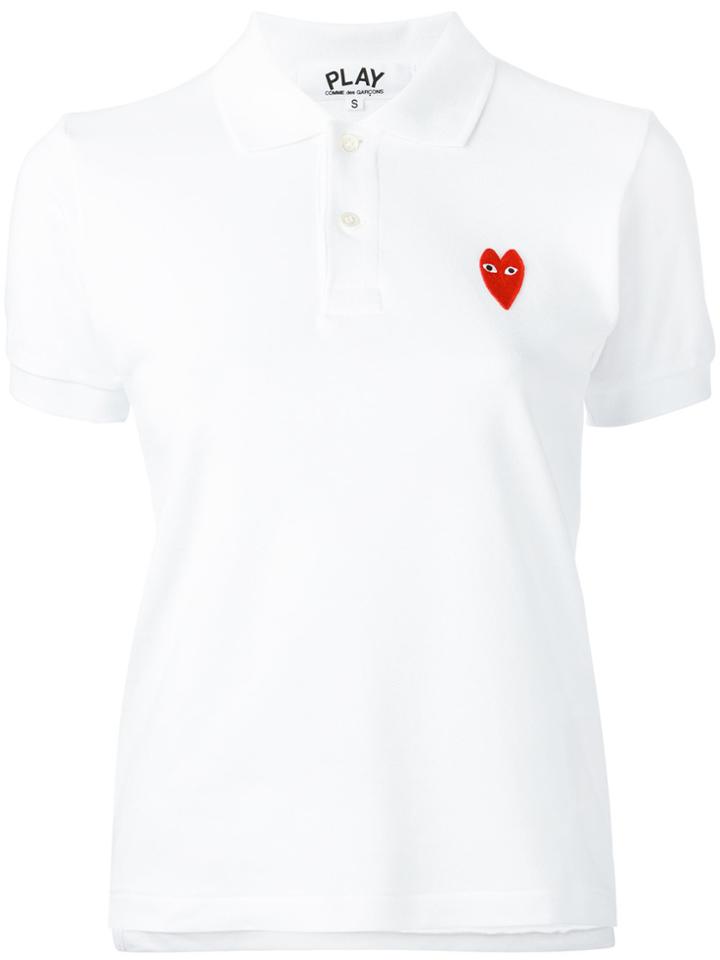 Comme Des Garçons Play Logo Stamp Top - White