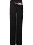 Monse Sequin Embellished Draped Trousers - Black