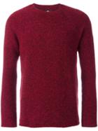 Ps By Paul Smith Crew Neck Flocked Jumper, Men's, Size: Large, Red, Merino/polyamide/cotton