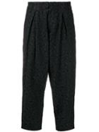 Ymc Cropped Embroidered Trousers - Black