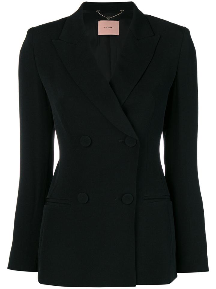 Twin-set Double Breasted Blazer - Black