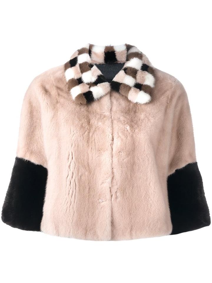 Blancha Peaked Checked Collar Jacket