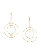 Melissa Kandiyoti Double Hoop Drop Earrings - Gold