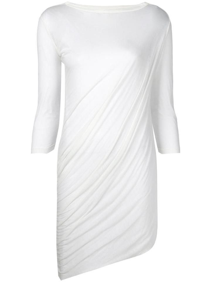 Rick Owens Lilies Semi Sheer Gathered Top - White