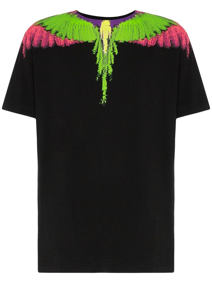 Marcelo Burlon County Of Milan Wing Print Cotton T-shirt - Black