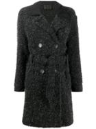 Fendi Pre-owned 1990's Double-breasted Belted Coat - Grey