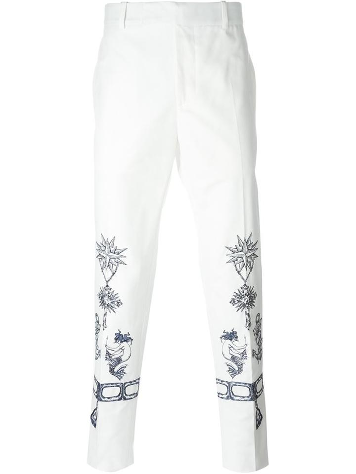 Alexander Mcqueen Tattoo Print Trousers