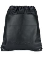 Givenchy Logo Embossed Backpack - Black