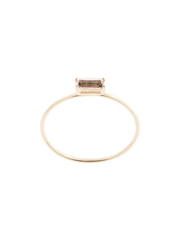 Natalie Marie 9kt Yellow Gold Horizontal Baguette Quartz Ring