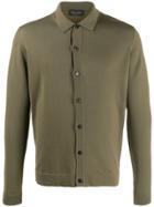Roberto Collina Pointed Collar Cardigan - Green