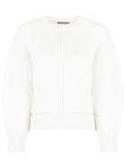 Alexander Mcqueen Ribbed Knit Jumper - White